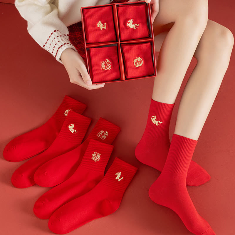 Lucky Horse Quarter Socks(5 Pairs) - image 5