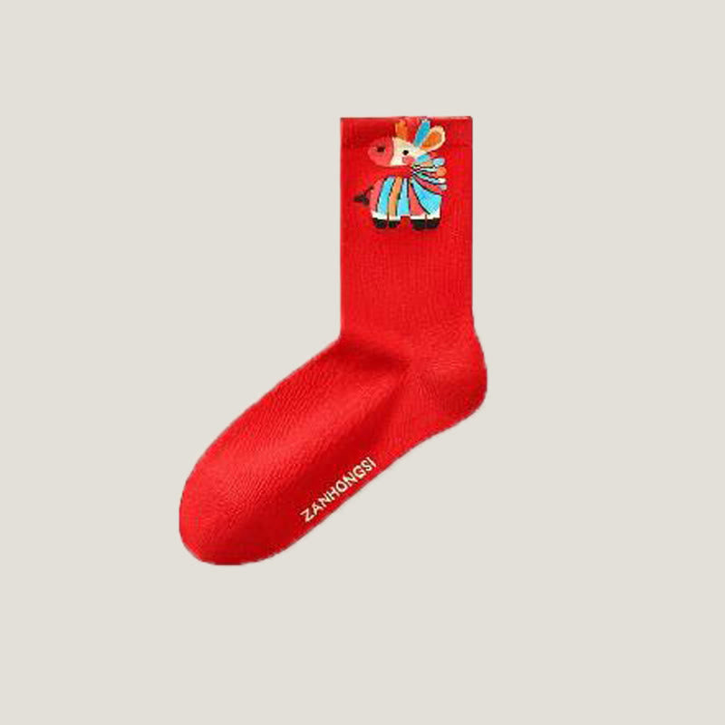 Rainbow Horse Quarter Socks(6 Pairs) - image 14
