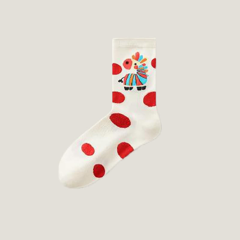 Rainbow Horse Quarter Socks(6 Pairs) - image 13
