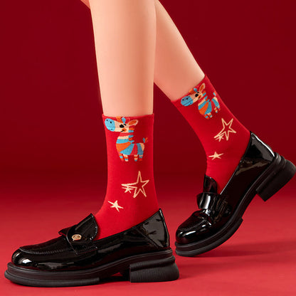 Rainbow Horse Quarter Socks(6 Pairs) - image 5