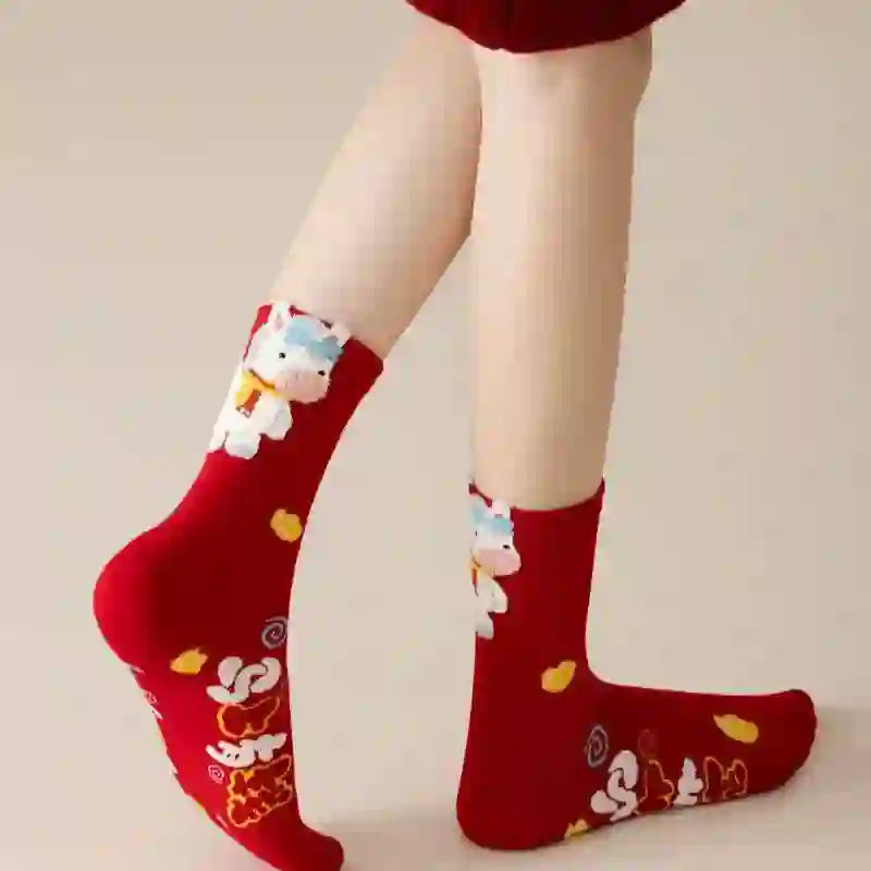 New Year Best Wishes Quarter Socks(5 Pairs) - image 7