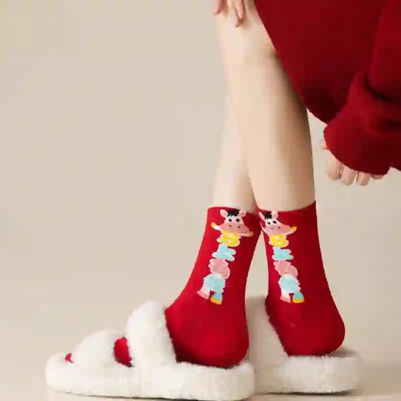 New Year Best Wishes Quarter Socks(5 Pairs) - image 8