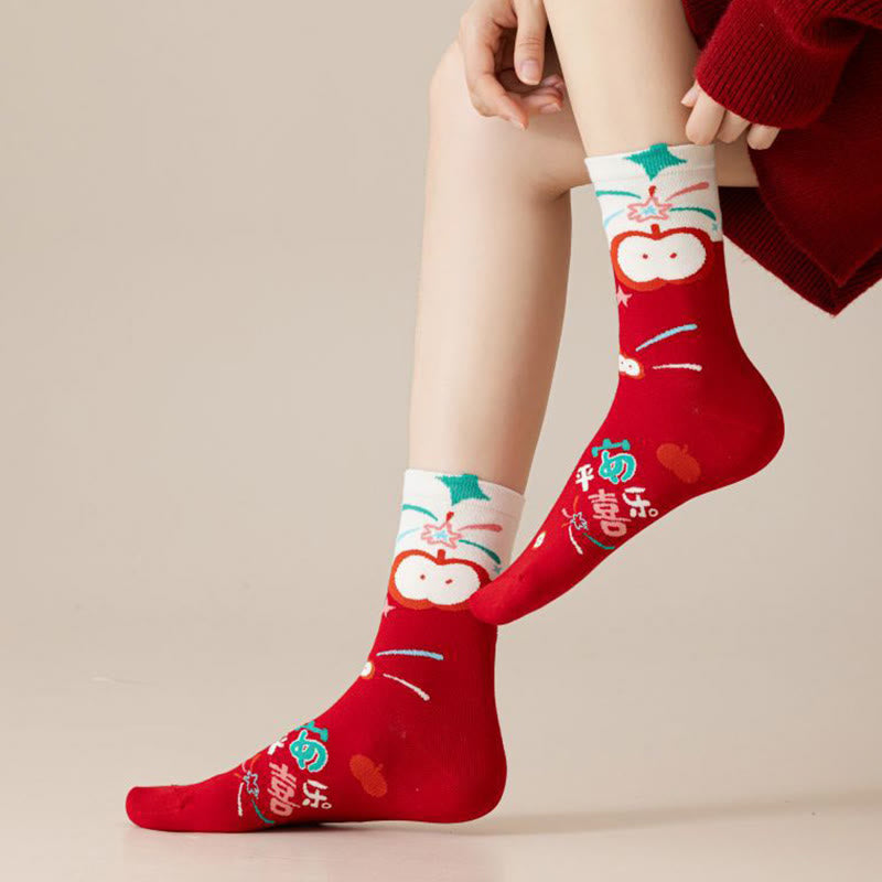 New Year Best Wishes Quarter Socks(5 Pairs) - image 4