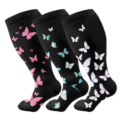 Plus Size Butterfly Print Compression Socks - image 8