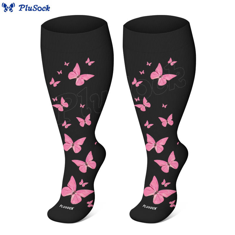 Plus Size Butterfly Print Compression Socks - image 11