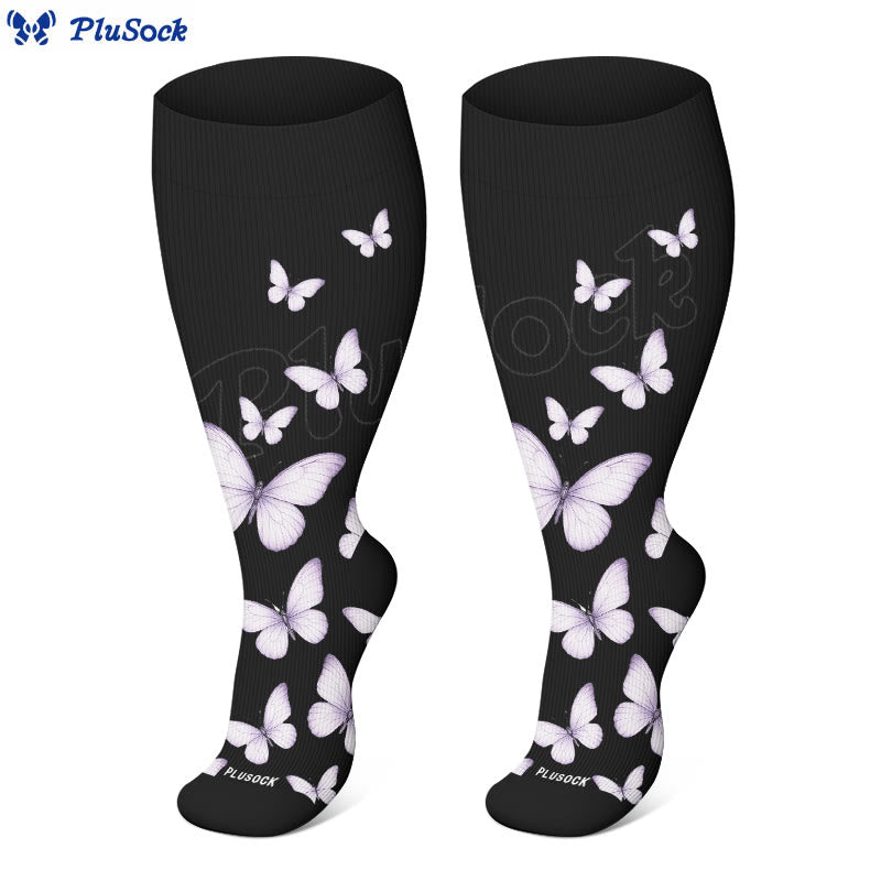 Plus Size  Butterfly Print Compression Socks - image 9