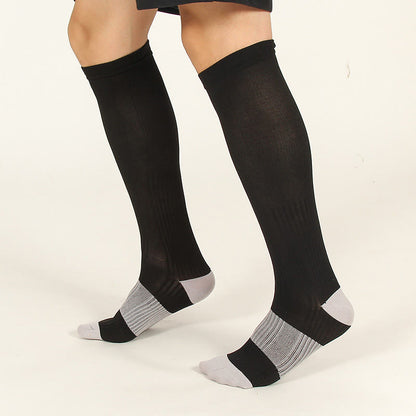 Sport Vertical Stripes Compression Socks(3 Pairs) - B - S/M - image 2