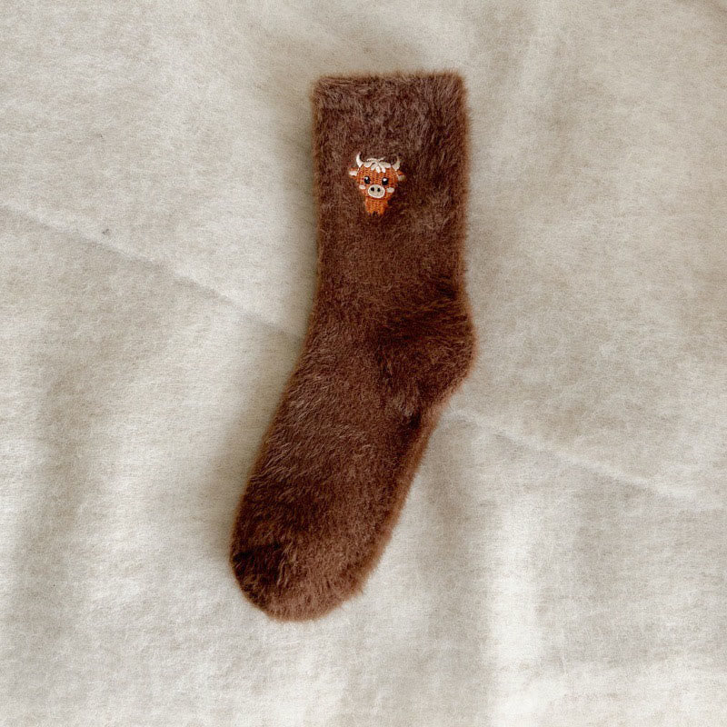 Cozy Cow Quarter Socks(5 Pairs) - Coffee - EU36-42(US3-8.5) - image 11