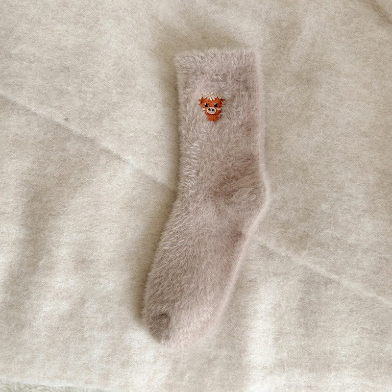 Cozy Cow Quarter Socks(5 Pairs) - Khaki - EU36-42(US3-8.5) - image 12