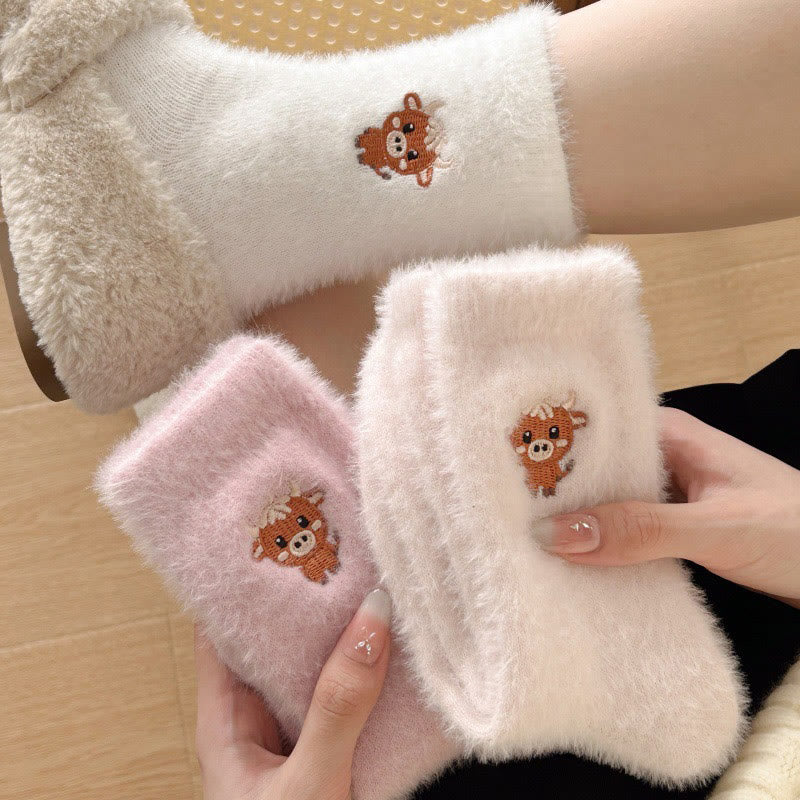 Cartoon Cow Quarter Socks(5 Pairs) - image 4