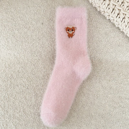 Cartoon Cow Quarter Socks(5 Pairs) - Purple - EU36-42(US3-8.5) - image 7