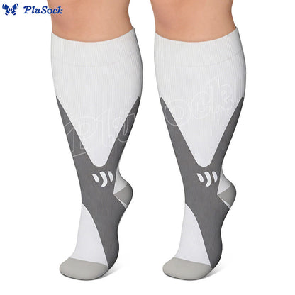 Plus Size Wide Calf Sports Compression Socks 2XL-7XL(3 Pairs) - image 6
