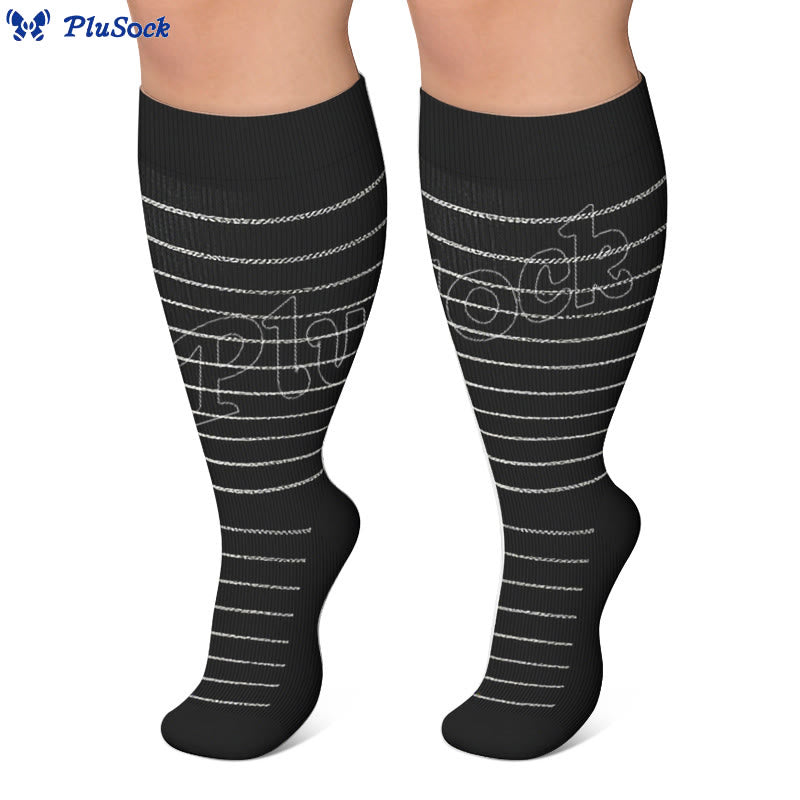 Plus Size Rhombus Compression Socks 2XL-7XL(3 Pairs) - image 11