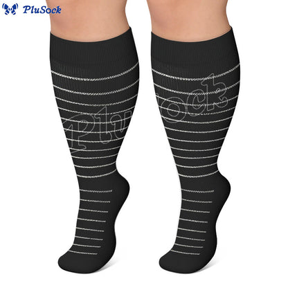 Plus Size Rhombus Compression Socks 2XL-7XL(3 Pairs) - image 11