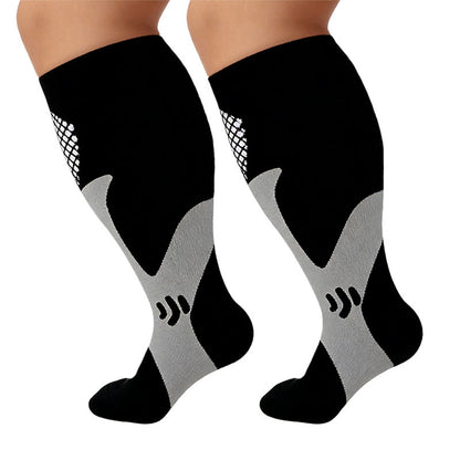 Plus Size Wide Calf Sports Compression Socks 2XL-7XL(3 Pairs) - image 9