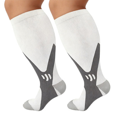 Plus Size Wide Calf Sports Compression Socks 2XL-7XL(3 Pairs) - image 11