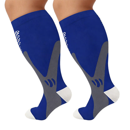 Plus Size Wide Calf Sports Compression Socks 2XL-7XL(3 Pairs) - image 10