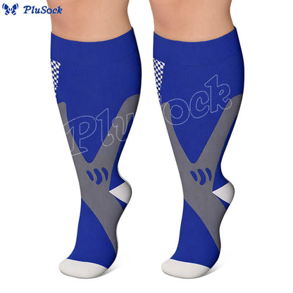 Plus Size Wide Calf Sports Compression Socks 2XL-7XL(3 Pairs) - image 8