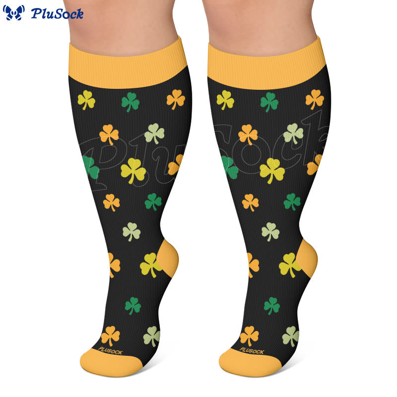 Plus Size Shamrock Compression Socks - image 2