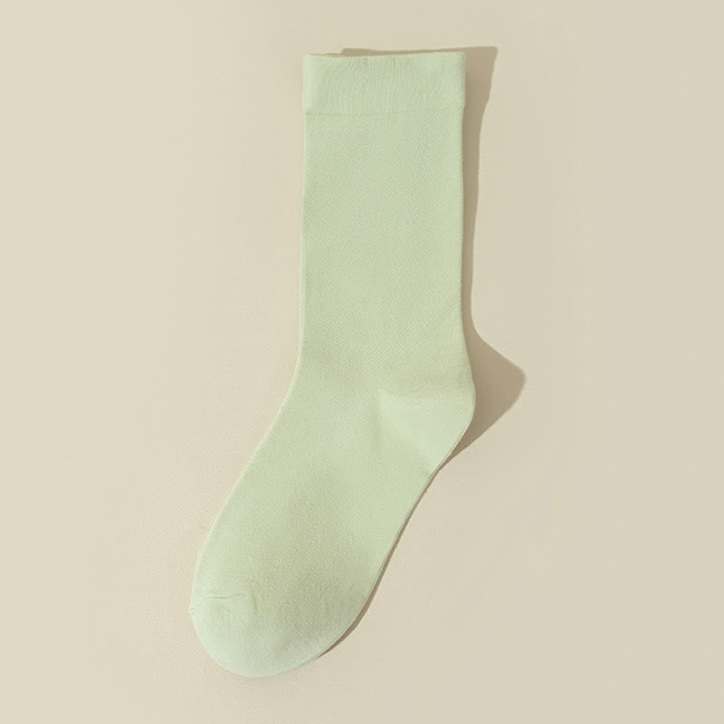 Skin Friendly Cotton Sleep Socks(8 Pairs) - Green - EU36-40(US3-7) - image 10