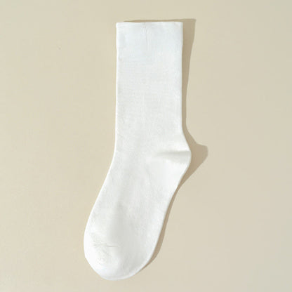 Skin Friendly Cotton Sleep Socks(8 Pairs) - White - EU36-40(US3-7) - image 14