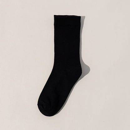 Skin Friendly Cotton Sleep Socks(8 Pairs) - Black - EU36-40(US3-7) - image 11