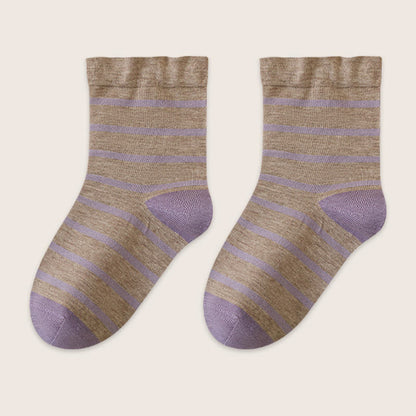 Classic Stripes Sleep Socks(2 Pairs) - Grey - EU36-40(US3-7) - image 12