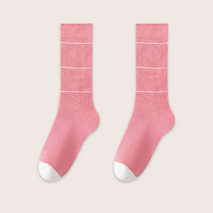 Soft Natural Dyeing Sleep Socks(3 Pairs) - Pink - EU39-45(US6-11) - image 10