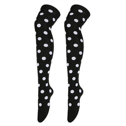 Funny Polka Dots Thigh Highs Socks(5 Pairs) - image 9
