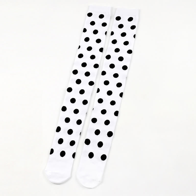 Funny Polka Dots Thigh Highs Socks(5 Pairs) - image 13
