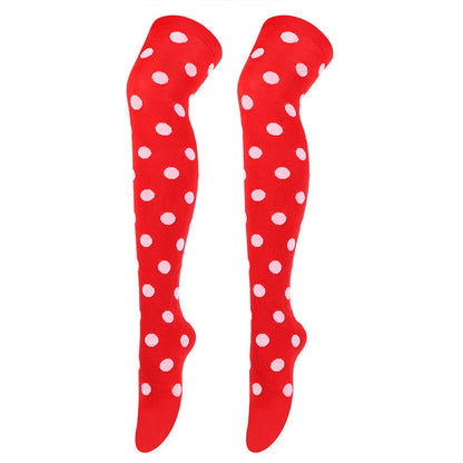 Funny Polka Dots Thigh Highs Socks(5 Pairs) - image 8