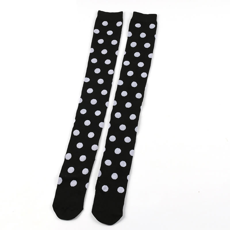 Funny Polka Dots Thigh Highs Socks(5 Pairs) - image 14