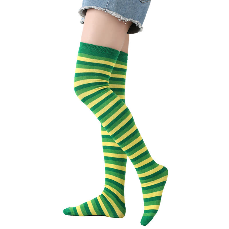 Lucky Clover Thigh Highs Socks(3 Pairs) - image 3