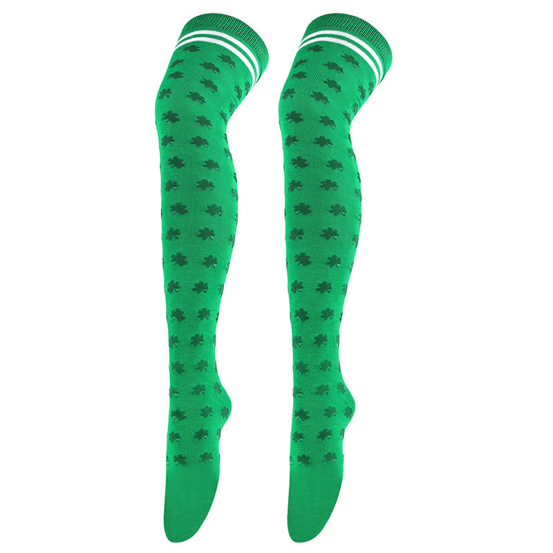 Lucky Clover Thigh Highs Socks(3 Pairs) - image 22
