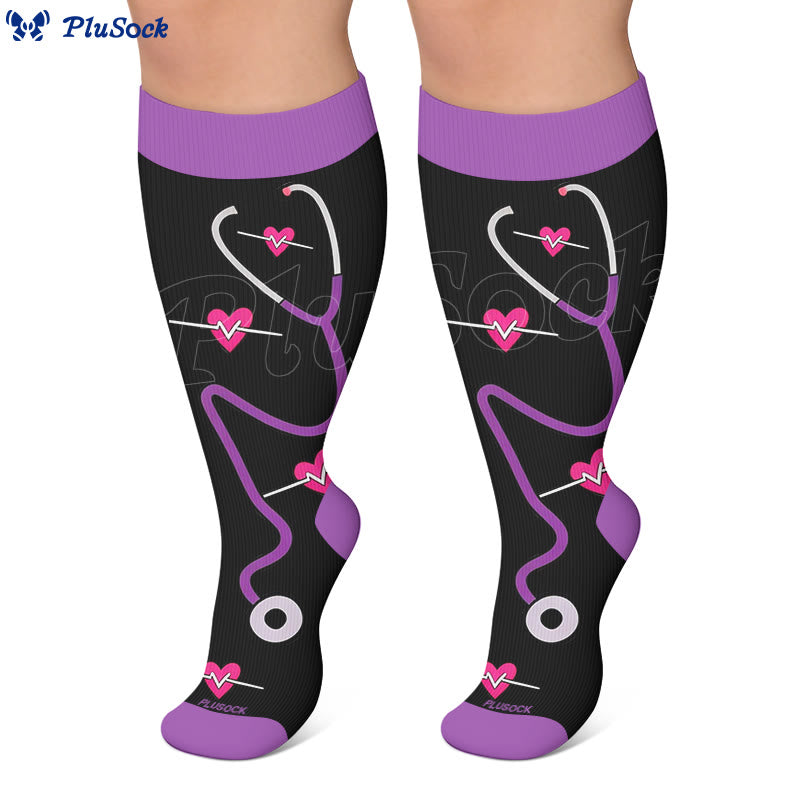 Plus Size Heartbeat Compression Socks - image 2