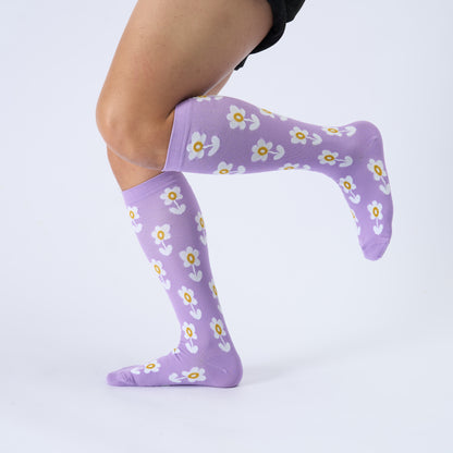 Plus Size Floral Trio Compression Socks(3 Pairs) - image 2