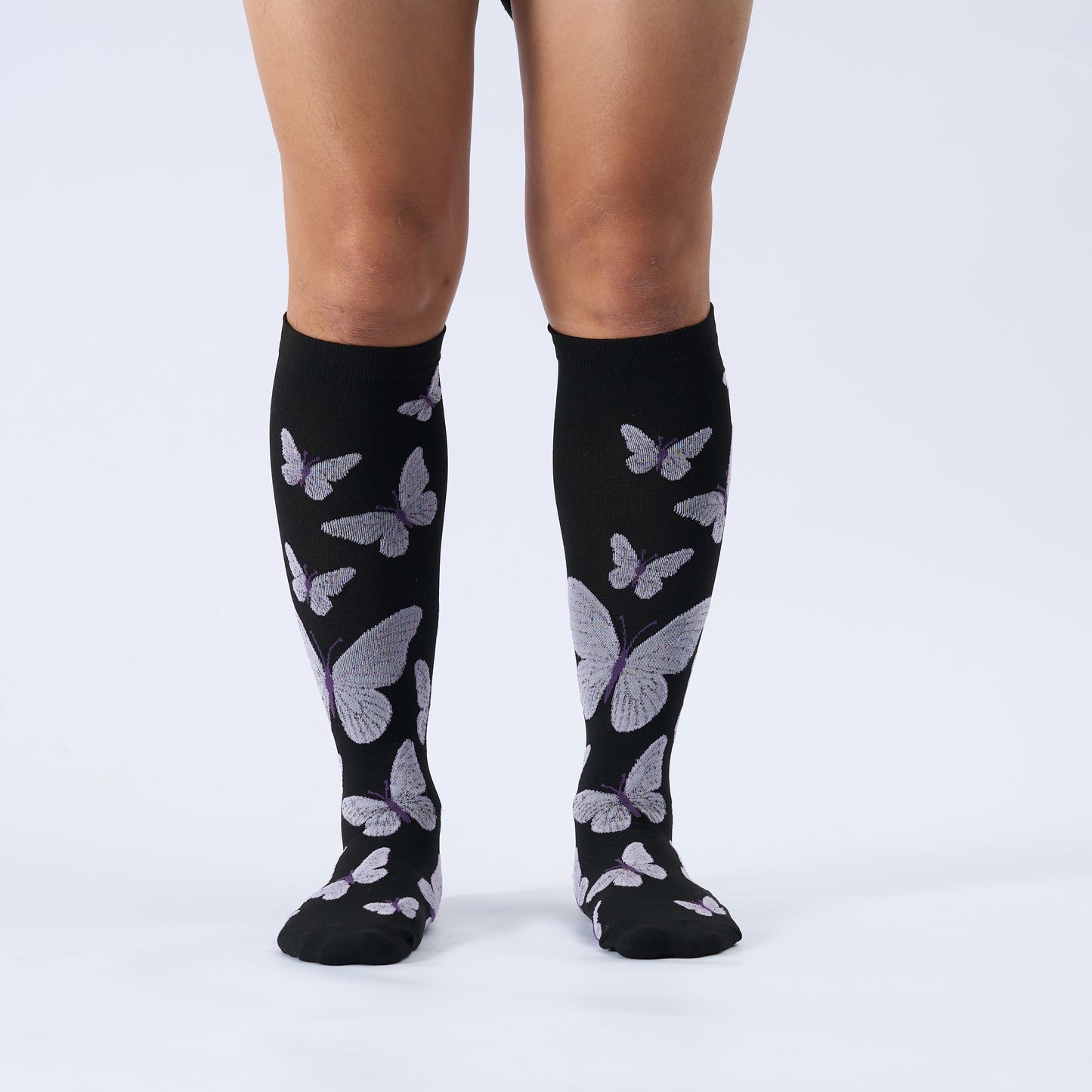 Plus Size  Butterfly Print Compression Socks(3 Pairs) - image 6