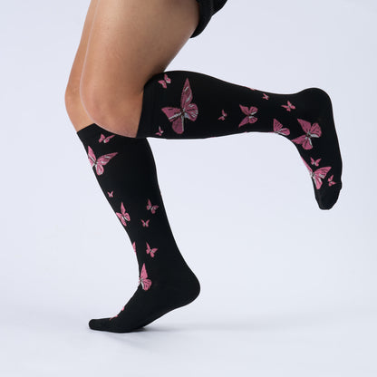 Plus Size Butterfly Print Compression Socks - image 1
