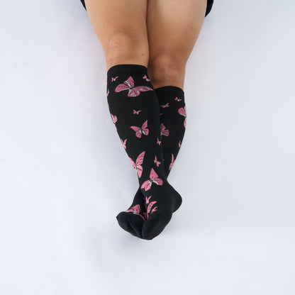 Plus Size Butterfly Print Compression Socks - image 3