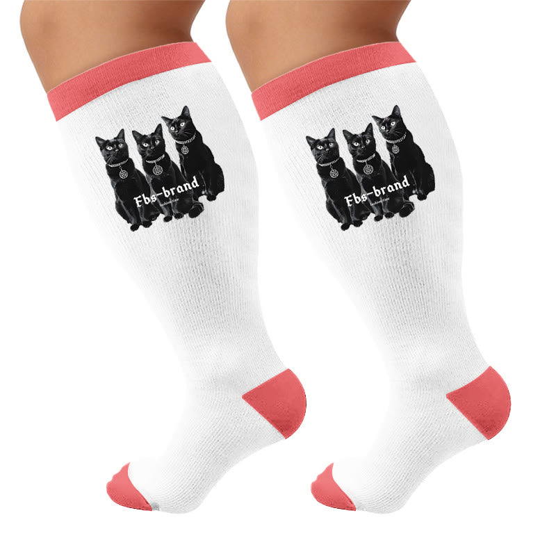Plus Size Cat Dog Compression Socks - Cat(1 Pair) - 4XL - image 6