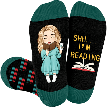 Plus Size Reading Compression Socks - Minimalist (1 Pair) - 4XL - image 2