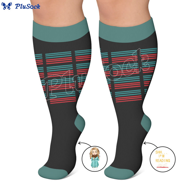 Plus Size Reading Compression Socks - image 6