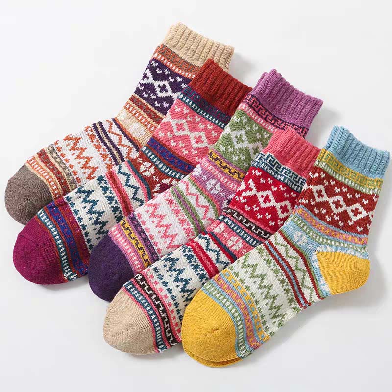 Retro Palette Quarter Socks(5 Pairs) - image 1
