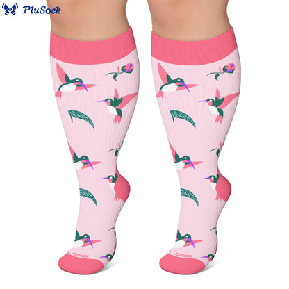 Plus Size Charming Bird Compression Socks - image 2