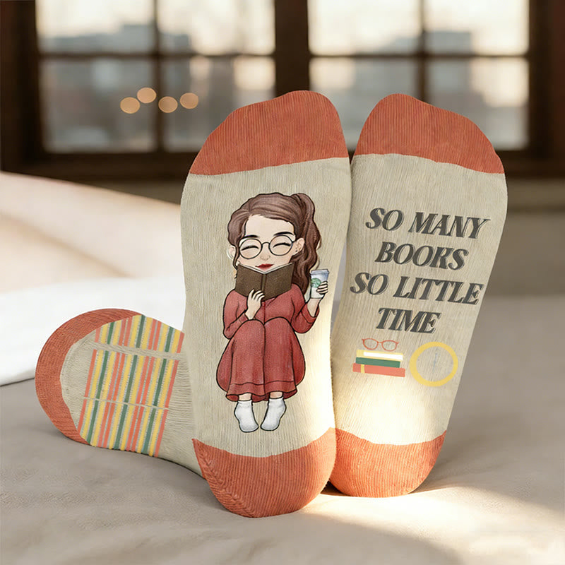 Plus Size Casual Reading Compression Socks - Artsy(1 Pair) - 4XL - image 2