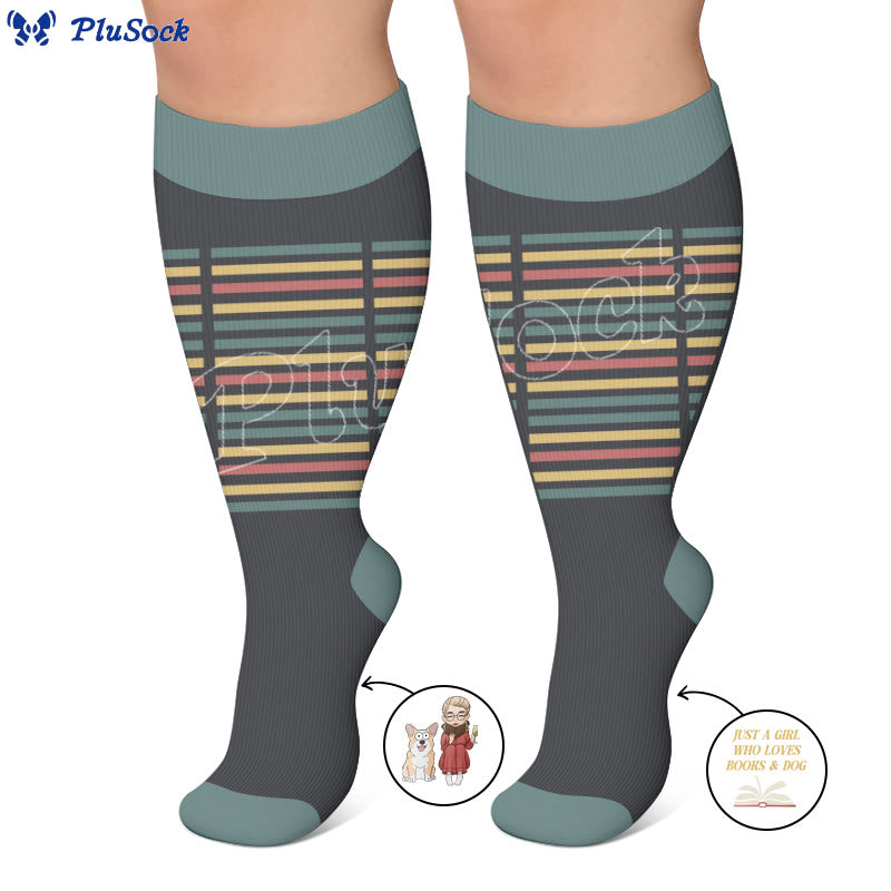 Plus Size Casual Reading Compression Socks - image 5