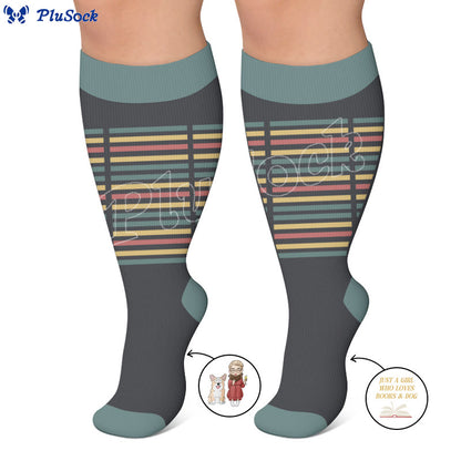 Plus Size Casual Reading Compression Socks - image 5