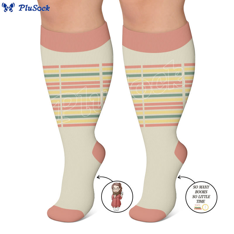 Plus Size Casual Reading Compression Socks - image 6