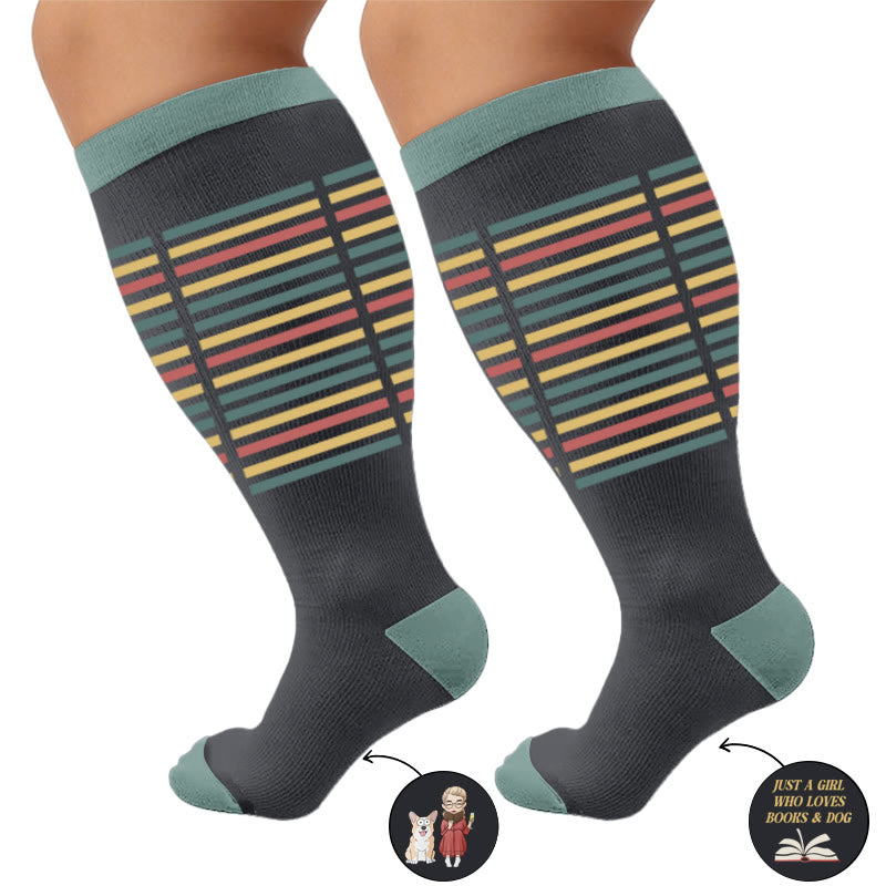Plus Size Casual Reading Compression Socks - image 9