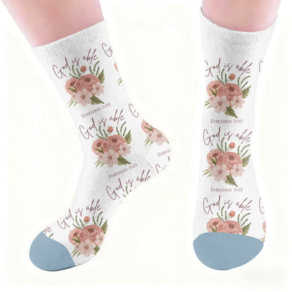 Floral Leopard Print Socks - image 4